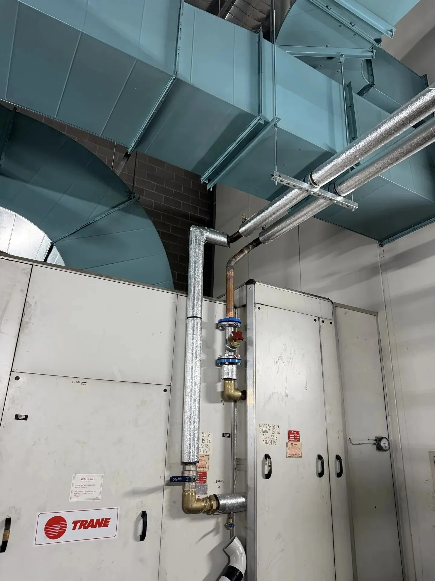 Industrial chiller pipework installation, Arnott's Biscuit Factory Huntingwood NSW