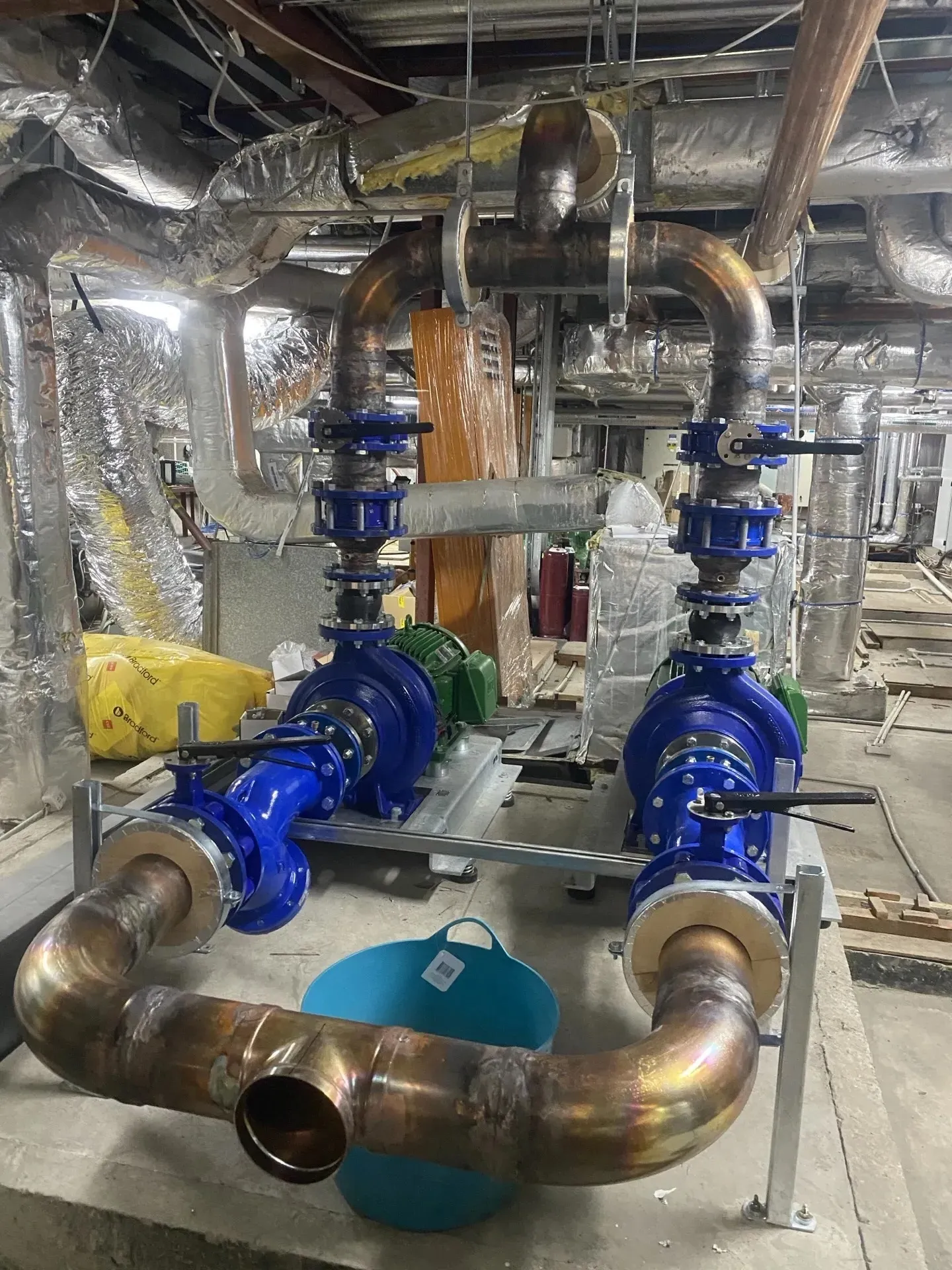Commercial chiller and pump installation, Ceva Australia Sydney NSW